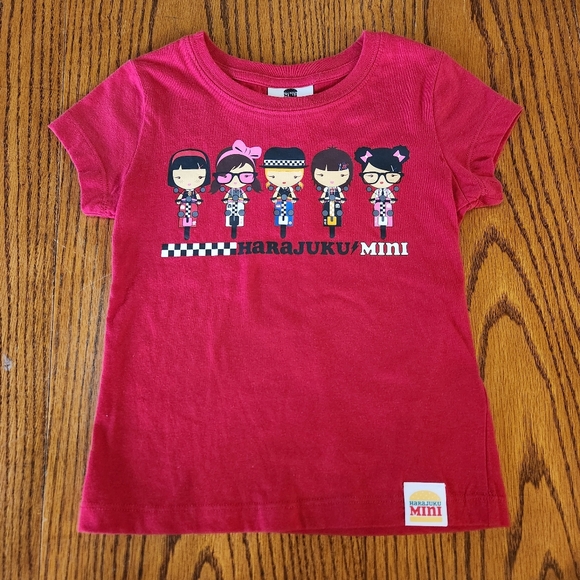 Mini Harajuku 20th anniversary T Shirt Size 4/5 Color Red - Picture 1 of 9